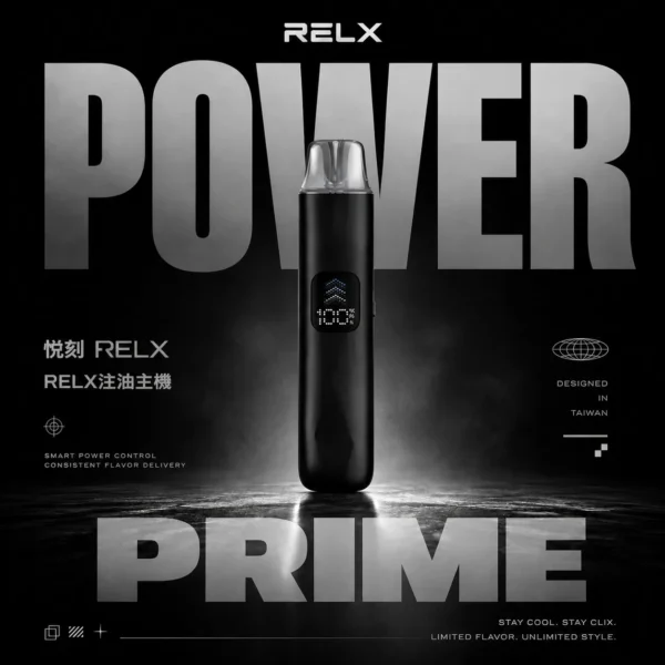 RELX悅刻35W可注油小煙｜1000mAh大電量防漏螢幕，台灣現貨正品安全超取