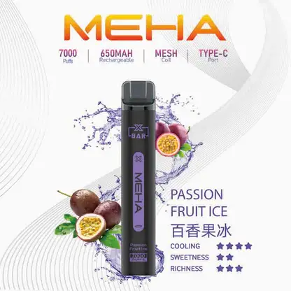 MEHA XBAR 魅嗨 7000口拋棄式電子煙｜Mesh網芯強效涼感，650mAh可充電，台灣正品現貨快速出貨