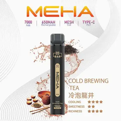 MEHA XBAR 魅嗨 7000口拋棄式電子煙｜Mesh網芯強效涼感，650mAh可充電，台灣正品現貨快速出貨