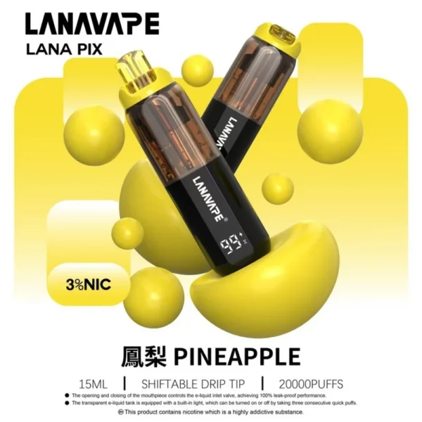 LANA PIX 閃光彈 20000口拋棄式電子煙｜獨家折疊吸嘴 15ml巨量儲油 Mesh網芯爆汁口感 3%丁鹽，台灣現貨正品快速出貨