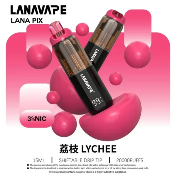 LANA PIX 閃光彈 20000口拋棄式電子煙｜獨家折疊吸嘴 15ml巨量儲油 Mesh網芯爆汁口感 3%丁鹽，台灣現貨正品快速出貨