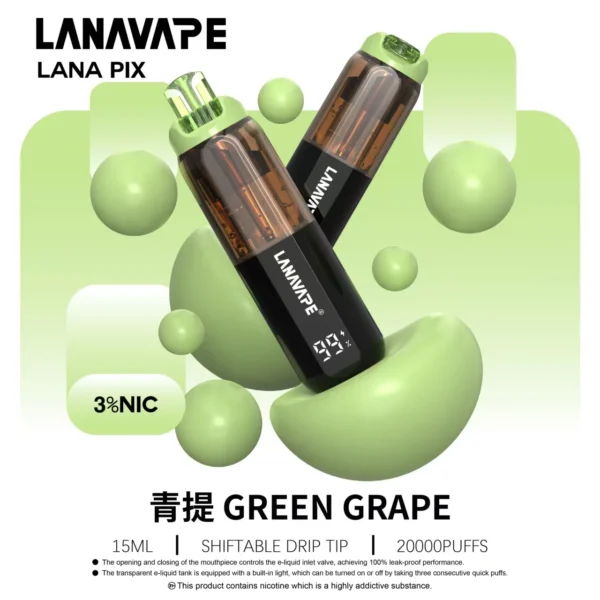 LANA PIX 閃光彈 20000口拋棄式電子煙｜獨家折疊吸嘴 15ml巨量儲油 Mesh網芯爆汁口感 3%丁鹽，台灣現貨正品快速出貨